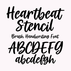 BFC Heartbeat Stencil Casual Brush Script Font