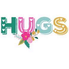 Hugs Title - Valentine's Day Print and Cut