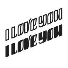 I Love You - Father's Day - Valentine's, Hand-Lettering Sign