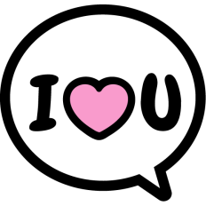 i love you cartoon baloon