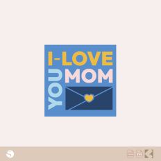 Title: "I Love You Mom" Envelope SVG for Silhouette