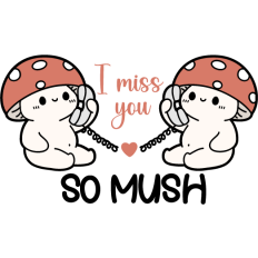 chubby mushroom at the phone 