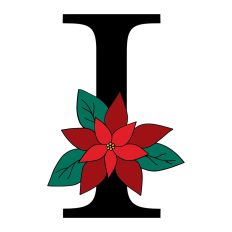 I Poinsettia Monogram