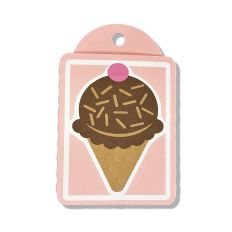Ice Cream Cone Gift Card Tag SVG
