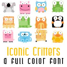 Iconic Critters Full Color Font