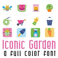 Iconic Garden Full Color Font