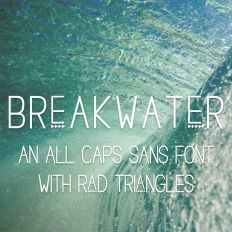 Breakwater All Caps Font with Triangles