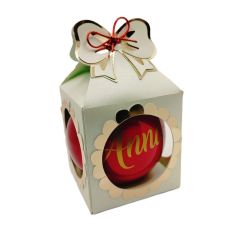Christmas box for 8 cm ball holder