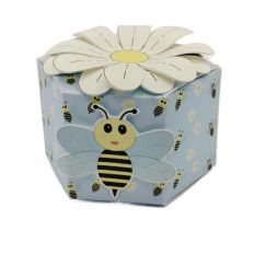 hexagonal box with daisy