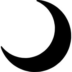 Crescent moon black