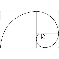 Golden ratio Fibonacci spiral