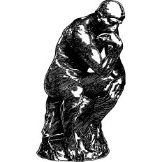 The thinker illustration