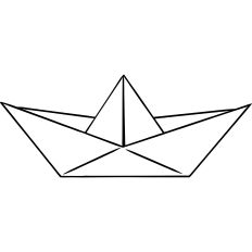 Paper boat origami