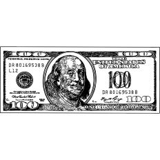 Hundred dollar bill illustration 