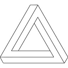 Traingle optical illusion