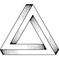 Triangle optical illusion