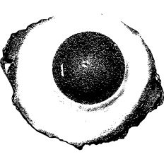 Fried egg B&W