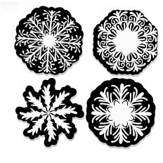 Fancy Snow Flakes with Mattes Set 2