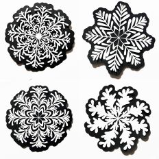 Fancy Snow Flakes with Mattes Set 1