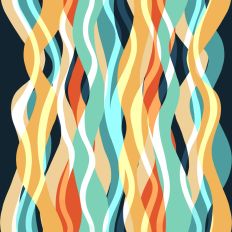 Bold Colorful Wavy Vertical Stripes Now Streaming 