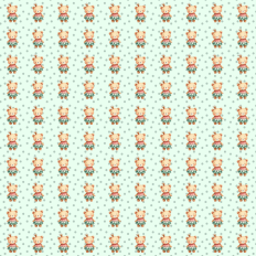 pattern bear dressed in petals