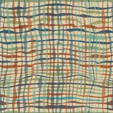 Uneven woven net ragged stripes in rustic colors