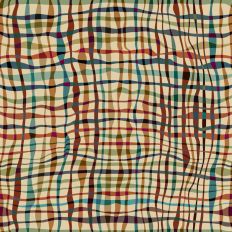 Uneven woven net ragged stripes in rustic colors