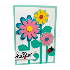 Flowers & Ladybug Card - 5x7
