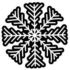 Fancy White Snowflakes with Unique Black Mattes 
