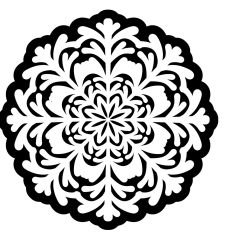Fancy White Snowflakes with Unique Black Mattes 