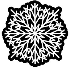 Fancy White Snowflakes with Unique Black Mattes 