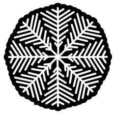 Fancy White Snowflakes with Unique Black Mattes 