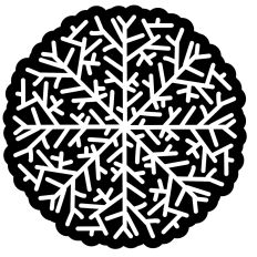 Fancy White Snowflakes with Unique Black Mattes 