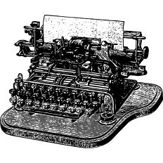 Vintage Typewriter Illustration
