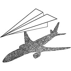 Paper Plane - Airplane Illustration