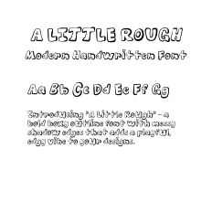 A Little Rough: A Playful and Bold Boxy Outline Typeface Font with Messy Shadow Edges for Edgy and Unique Design Projects