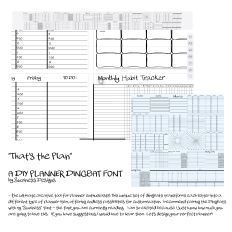 That’s The Plan: The Ultimate Creative Dingbats Tool for Planner Enthusiasts! Font