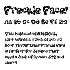 Freckle Face: A Bold and Whimsical Typeface with Playful Polka Dots for Joyful and Unique Designs. Font
