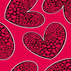 Hearts in Hearts Bright Rosy Red