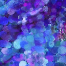 Dynamic Party Art in violet blues and purple Background Multiuse 