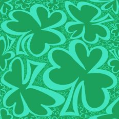 Green and Turquoise Shamrock Design