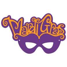 Mardi Gras Multi-purpose Mask or King Cake Topper SVG CUT FILE