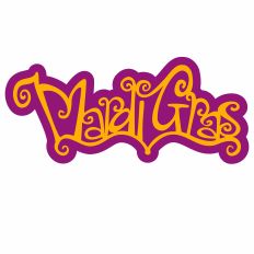Mardi Gras Festive Whimsical Cake Topper SVG CUT FILE