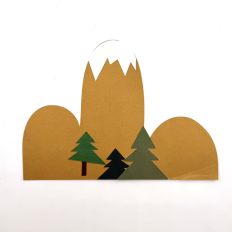 Mountains and Trees Layered Cut File