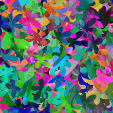 Vibrant Printable Digital Abstract Art Design 