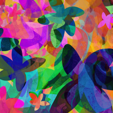 Vibrant and Colorful Printable Digital Abstract Art Design for Silhouette Studio 