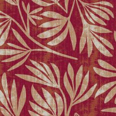 Tropical Distressed Leaves on Red Background Design