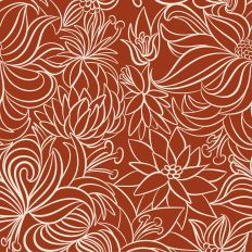 Tropical  Floral Line Drawing Background Repeat