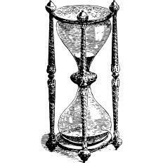 Vintage Hourglass Print