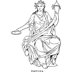 Fortuna Luck Vintage Print Linework